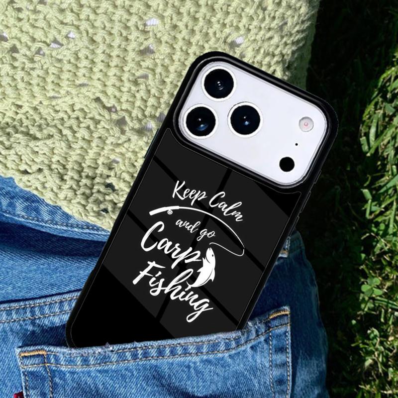 Carp Fishing Quotes Phone Case Cover for IPhone 11 12 13 14 15 16e 17 Pro Max Coque for IPhone 17 Air