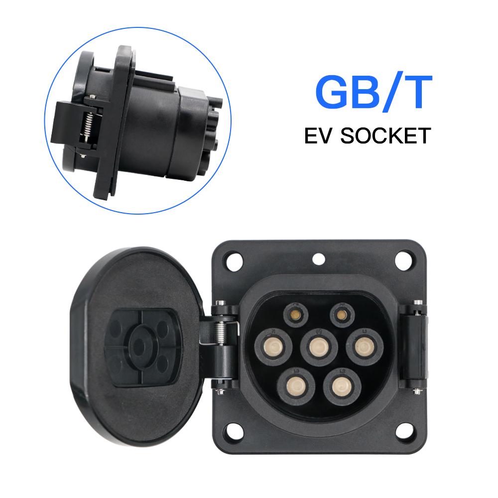 Kolanky GBT China EV Car Socket 32A 22KW EV Connector For Electric Car Charging Female Socket 380V-450V Electric Vehicle Cars GBT Socket 22KW