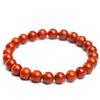 Hongchu Crystal Natural Ice-Flame Red Agate Bracelet Chuanliao Flame Southern Red Agate Round Bead Bracelet