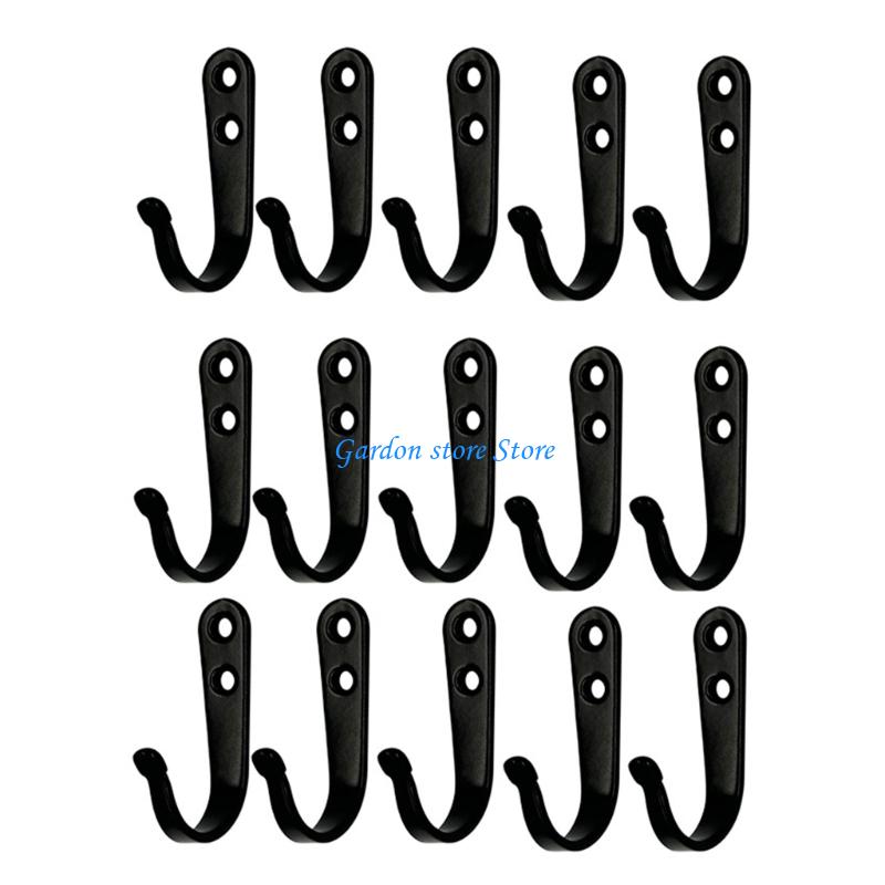 B0KB Carbon Steel Coat Hook Wall Mounted Towel Hanger Robe Hook with Screws
