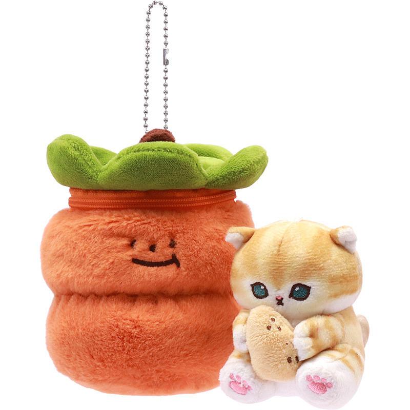 Mofusand Shark Cat Persimmon Head Cover Cat And Peanut Plush Pendant For Kids