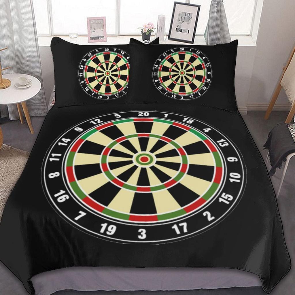 Dart Board Duvet Cover Set,Dartboard Bedding Sets 2/3pcs Skin-friendly Lightning And Flame Comforter Cover Set Full Queen Size