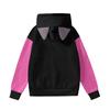 Women's Fashion Long-Sleeved Color-Blocked Printed Hooded Sweatshirt With Ears