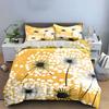 "Dandelion Pattern Decorative Set" Bedding Set with 1 Duvet Cover 2 Pillowcases Single Double King Queen, Gift