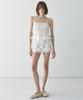 SIO Floral Gathered Frill Shorts Ivory