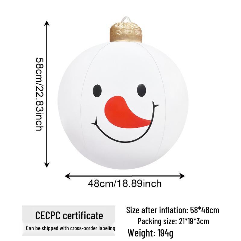 New Inflatable Christmas Ball for Outdoor Courtyard Decor and Party Decorations