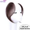 Natural Invisible False Middle-part Bangs Hair Extensions Clip In the Front Side Bangs Synthetic Fake Fringe Hairpiece