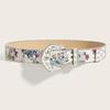 Printed PU Leather Waistband Korean Style Retro Waistband Fashion Floral Belt  Outdoor