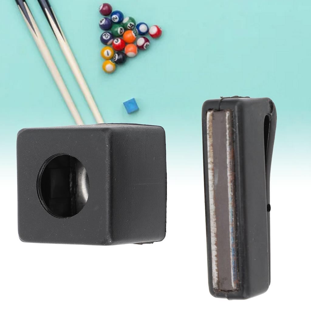 Billiard Chalk Holder Portable Plastic Magnetic with Clip Pool Cue Chalk Box for Accessory