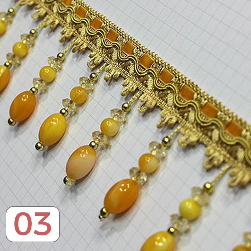 1M Crystal Pendant Beaded Lace Trim Tassel Fringe DIY Stage Home Curtain Decor Accessories Upholstery Party Hanging Ring Cords
