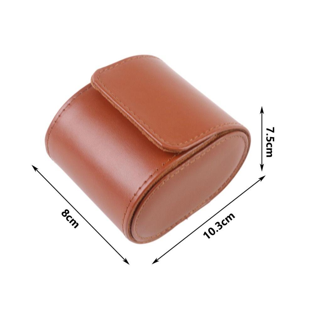 Vintage Leather Watch Roll Travel Case Single Watch Watch Bag Wristwatches Protection