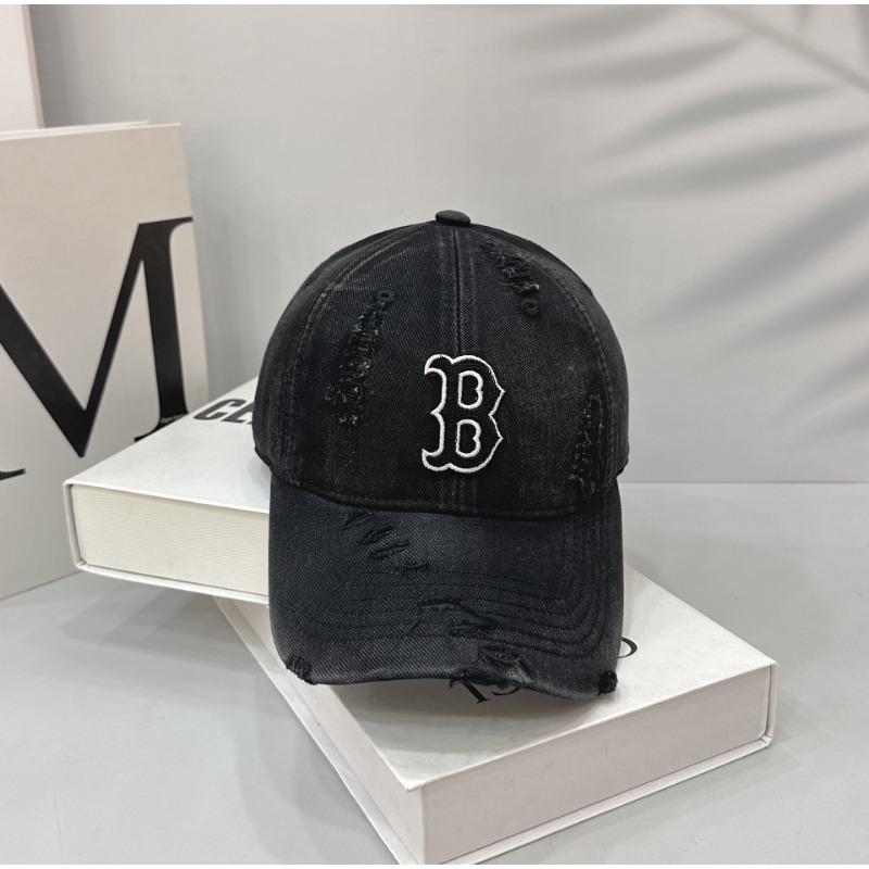 

Letter B embroidery curved brim casual fashion versatile street soft top cap baseball cap couple hat new one size fits all чёрный