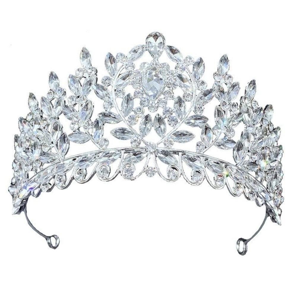 Rhinestone Bridal Crowns Zinc Zinc Alloy Queen Princess Tiara Simple Baroque Pageant Crowns Party Supplies