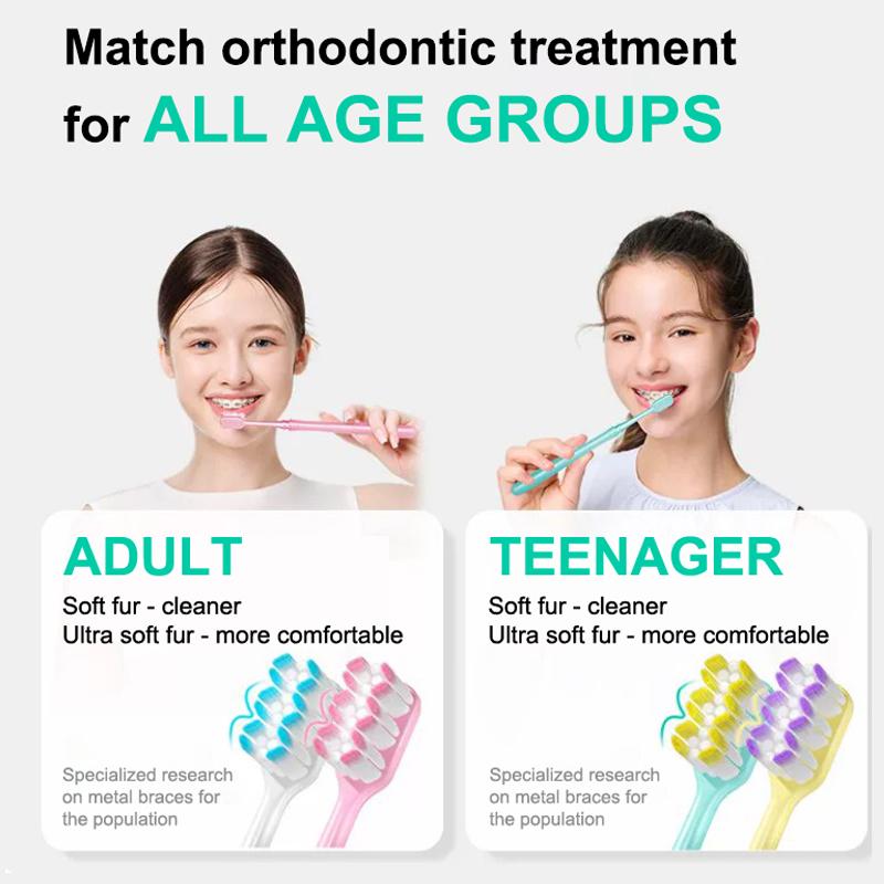 1/3 Pcs Ultra-Fine Soft Waves Head Manual Toothbrush Soft Fiber Deep Cleaning Toothbrush Portable Household Travel Cleaning