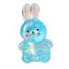 1/4Pcs Transparent Glitter Bunny Squeeze Toy Slow Rebound Stress Relief Cartoon Rabbit Sensory Toy Decompression Animal Stress Ball