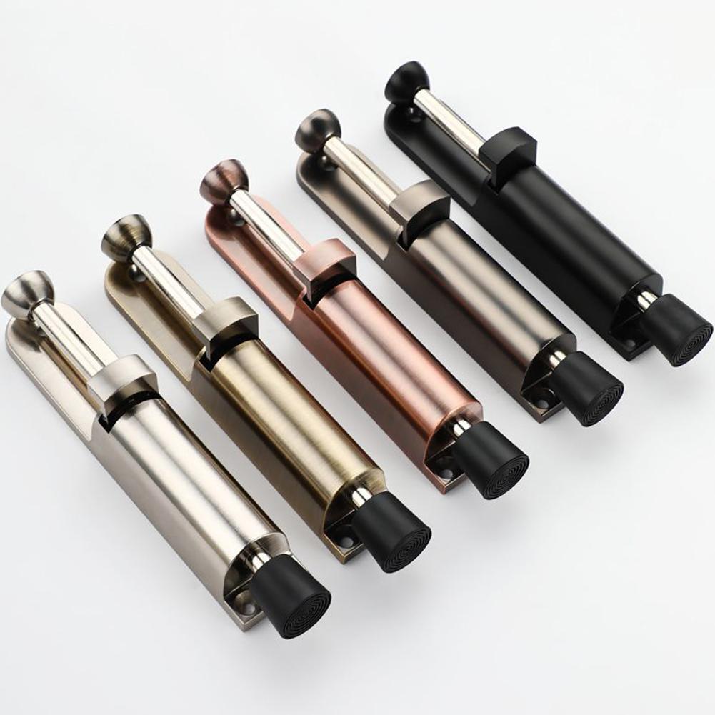 Telescopic Door Stopper Spring Loaded Heavy Duty Door Lock Holder Stop Metal Adjustable Position with Foot Brake Wedges for Door
