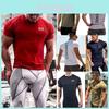 Luxuriöses Herren Tanktop für Fitnessstudio Bodybuilding Muskelkurzarm Lässiges T-Shirt