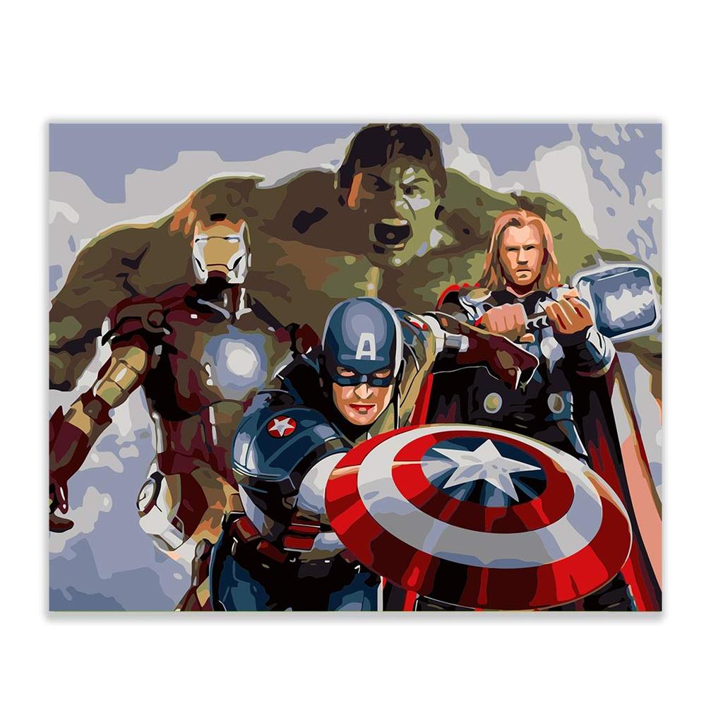 Paint by Numbers with Frame Paintings To Paint - Marvel 50x40 Cm