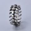 Titanium Steel Durable Colorfast Dragon Bone Design Trendy Retro High Street Ring for Men