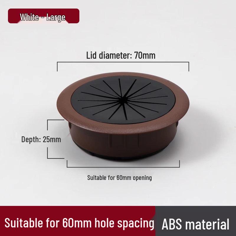ABS Round Desk Grommet: Office & Home Wire Hole Cover