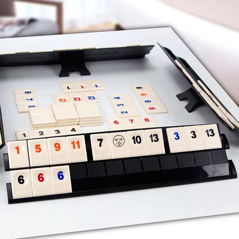 1 Set Fast Moving Tile Classic Board Game Israel Mahjong Rummy Digital Games 2-4 Players Family Party Travel Edition