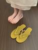 Flat-bottomed small fragrant wind slippers women's shoes summer wear 2025 new gentle fairy wind toe sandals flip-flops