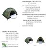Camouflage 3-4 Person Manual Setup Foldable Hiking Tent with Sun Protection