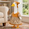 Jijijing Thanksgiving Porch Goose Outfit, Autumn Dress with Head Scarf for 23 Inch Statue, Outdoor Garden Yard Decor