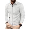 Langarm Reißverschluss Herrenjacke Lässiges Polo Herren Herbstmantel