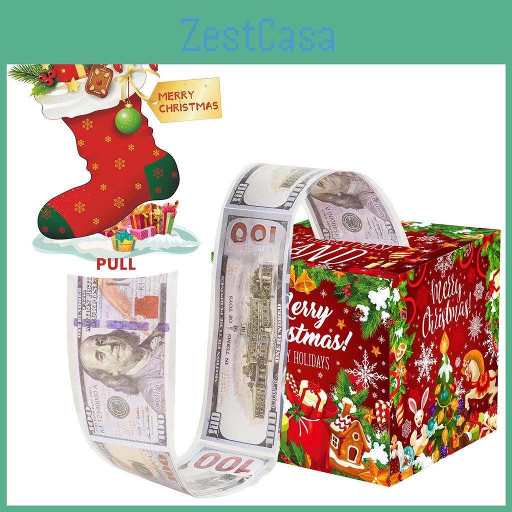 Gift Christmas Festivity Box With Red Socks For Seasonal Celebration Gift And