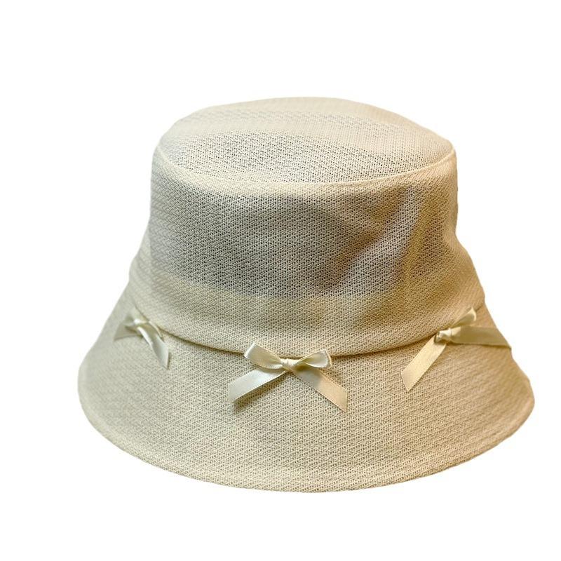 Fisherman Bow Thin Hat Womens Summer Fashion Breathable Sun Hat Sunscreen Hat