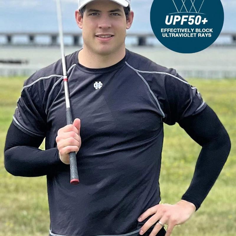 Arm Sleeves for Men and Women - Tattoo Cover Up - Cooling Sports Sleeve for Basketball Golf Football Sun Protection Cooling Arm Sleeves Compression