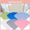 Tapis d'angle de douche en TPR pour salle de bain, grand triangle antidérapant avec ventouses, tapis de bain