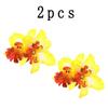 2Pcs Hawaii Orchid Flowers Hair Clips,Bohemia Style Flowers Hairpins ,  Photo Beach Travel Side Clip,Wedding Bridal Accessories