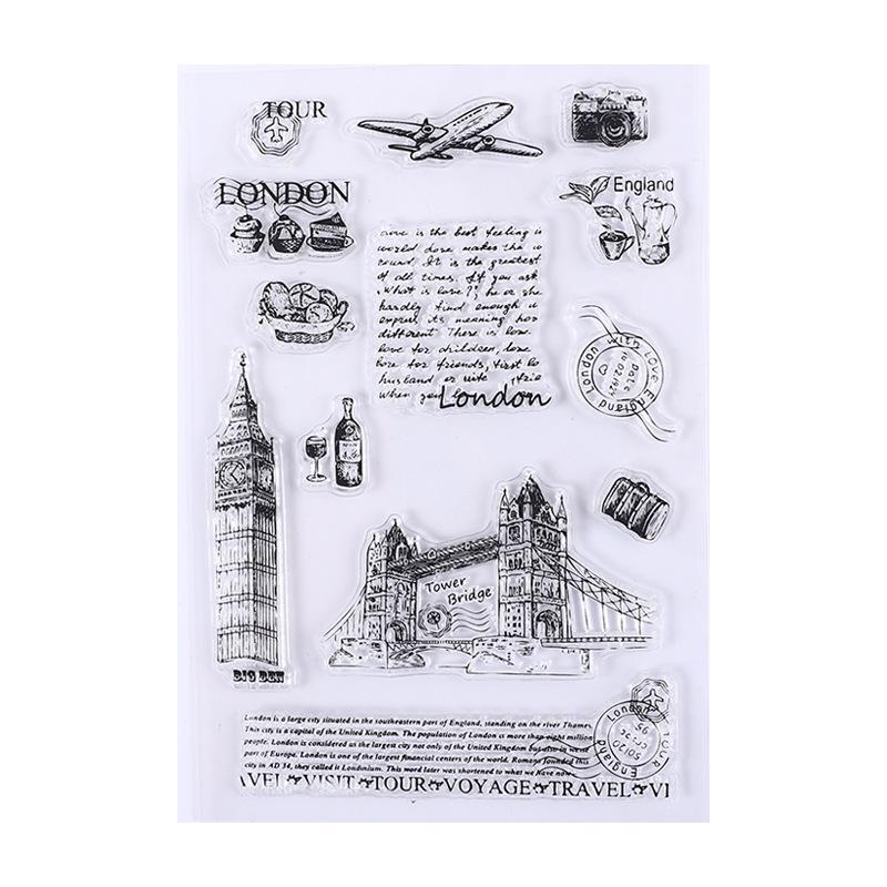 1pc Clear Stamp Transparent Silicone Stamp Spill and Splatter Rubber Stamp for Scrapbook Journal Card Making