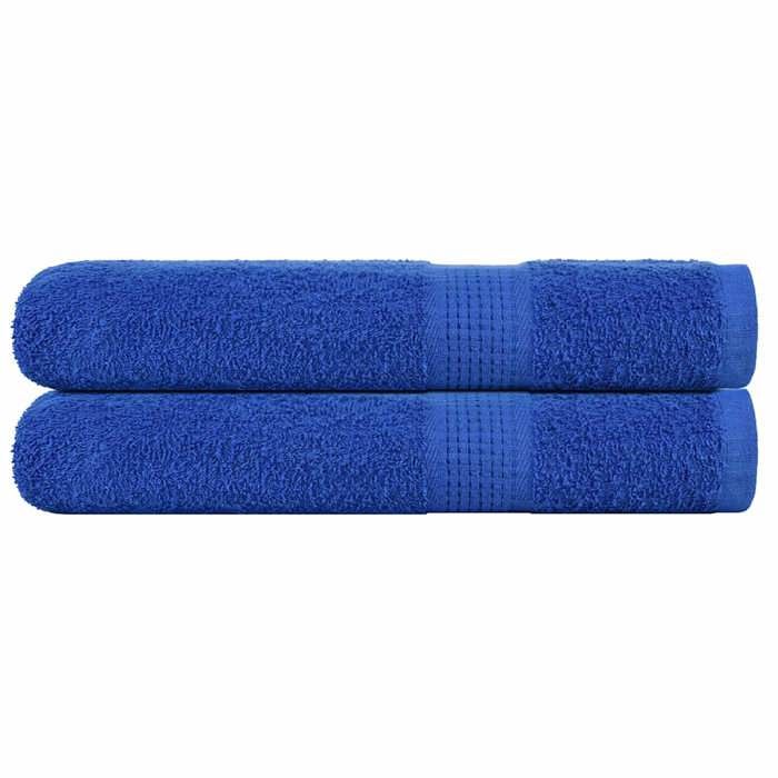 VidaXL Serviettes 2 pcs bleu 100x200 cm 360 g/m² 100% coton, serviette de plage, serviette d'invité, grande serviette de 136722