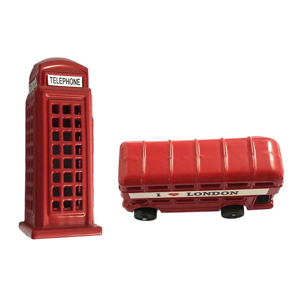 Fridge Magnet Unique Zinc Alloy London Bus Telephone Box Refrigerator Magnets Durabiliy For Home Decoration