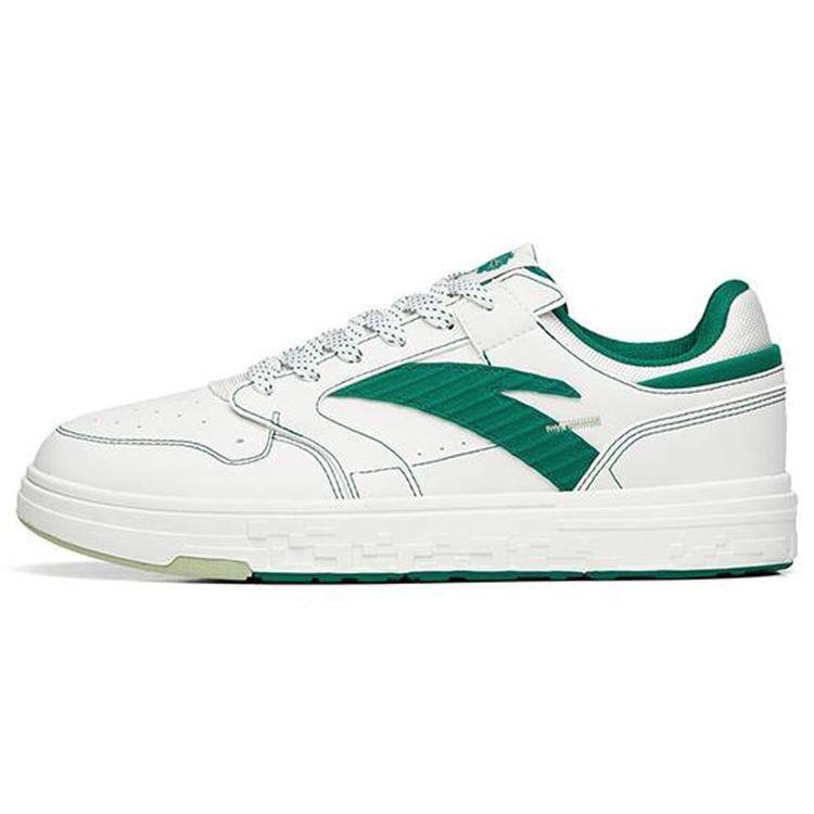 new Anta Street Naughty Wear resistant And Lightweight Low Top Skateboard Shoes Women's White Green