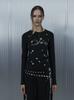 SETUP-EXE Star Henley Neck Top / Black