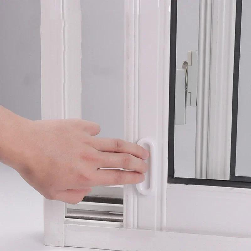 4 buc mânere autoadezive pentru uși, mânere ovale pentru uși interioare, fereastră de sticlă, sertar, antiderapant, mânere auxiliare