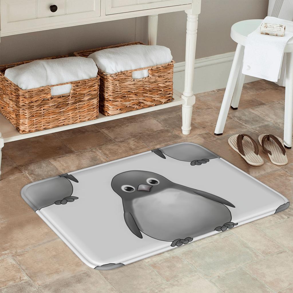 1PC Chilly Penguin Parade Kitchen Rug Non-Slip Door Mat Pop design Bathroom Rug Bath Mat Carpet for Home Sink Laundry Decoreeree
