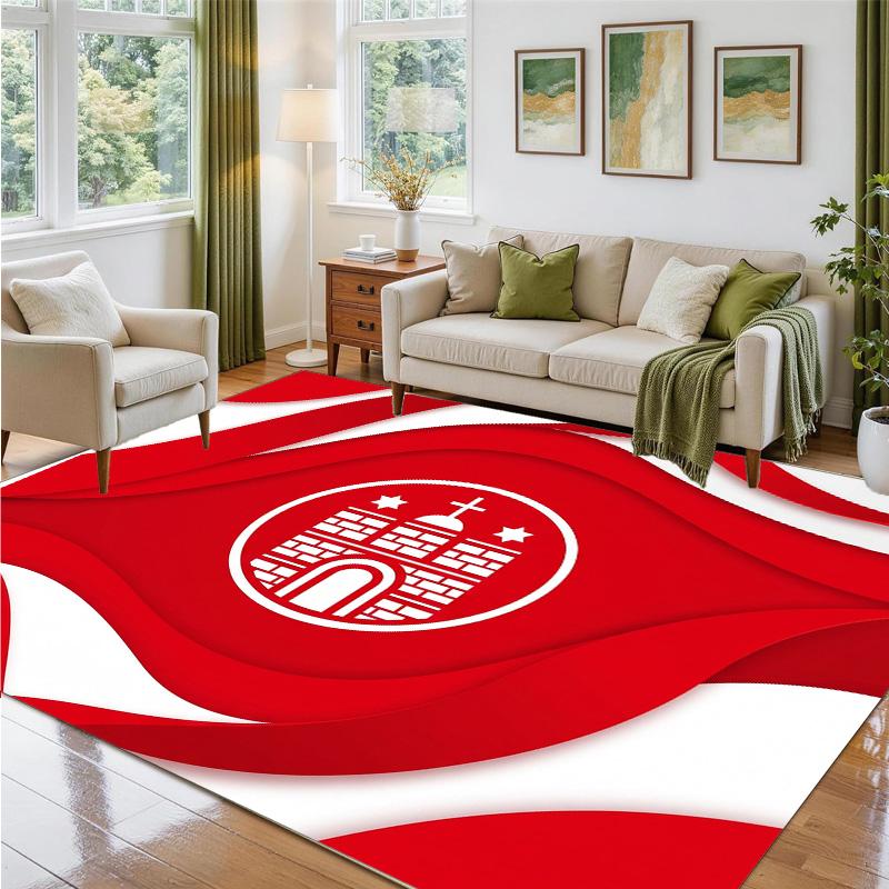 FC St. Pauli Football Design Crystal Velvet Rug Soft Decorative Mat for Bedroom Entrance