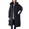 Inotenka Down Bench Winter Plus Long Solid Commuting Women's Jacket, Coat, Outerwear, Size, Coat, Hooded, Knee-Length, Slimming, Color, Lightweight,