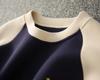 Women's Trendy 2023 Cotton Hoodie: Loose, Versatile, Patchwork, Color Block, Hoodless Top for Spring/Autumn