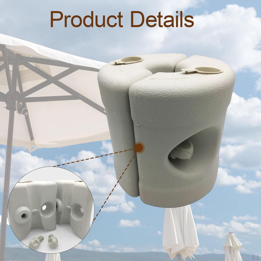 Patio Umbrella Base Weight Heavy Duty Beach Parasol Stand Windproof Canopy for