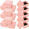 32pcs Pink Jewelry Box: Jewelry Storage Box Velvet-Lined Earring Organiser Travel Pink Organizer With Lid Mini Trinket Holder Case For Rings