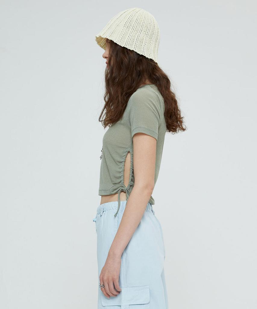 SPERONE WOMEN Side Slit Top (Khaki)