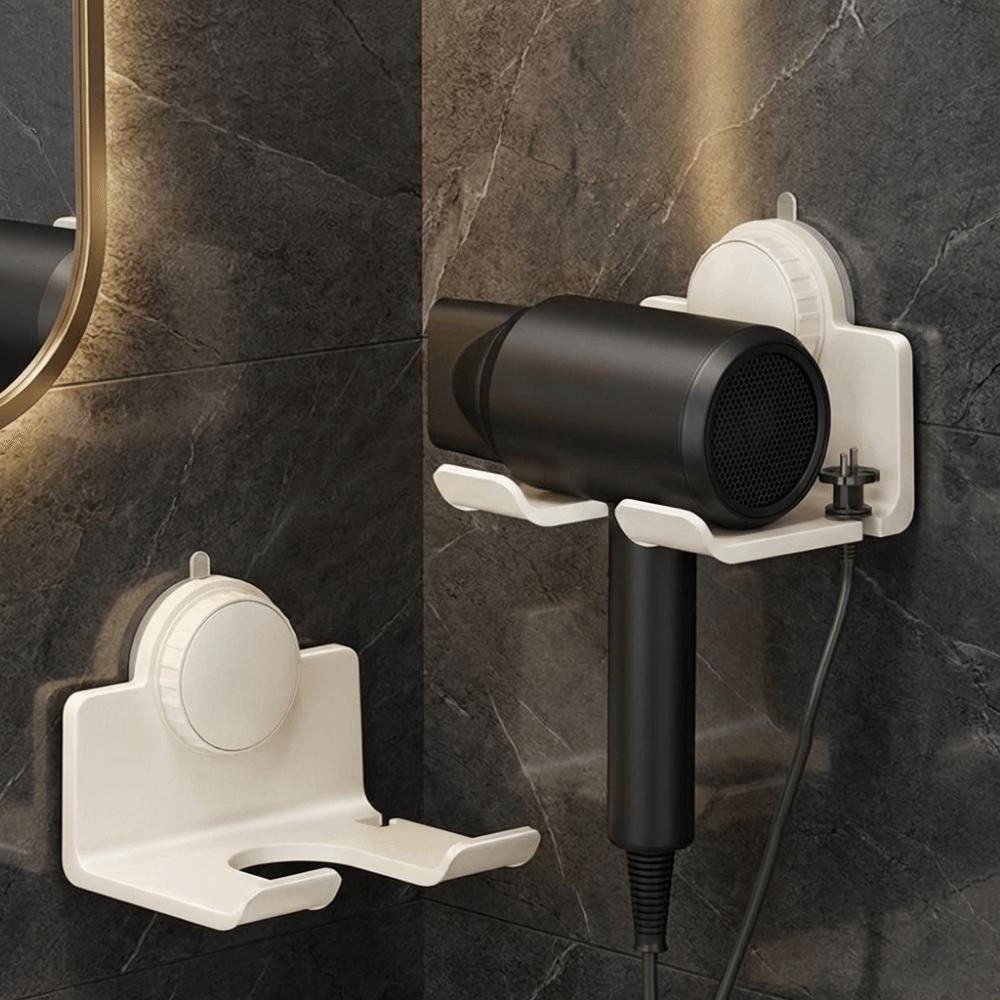 Space Aluminum Hair Dryer Storage Rack Punch Free Hair Blow Dryer Holder  Bathroom