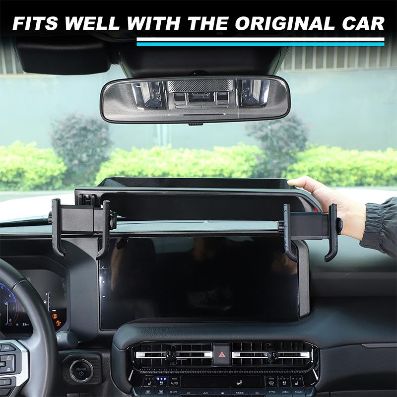 Car Center Console Navigation Screen Storage Box Phone Holder Mount For Toyota Land Cruiser Prado 24-26 Interior Car Accessories