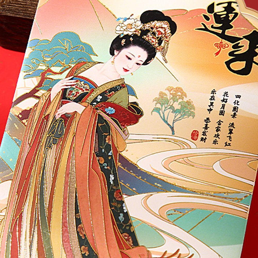 6pcs Chinese Style New Year Red Envelopes Traditional Lucky Money Packets Wedding Birthday